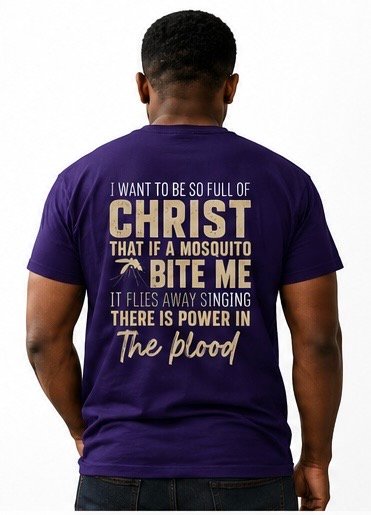 Christian Graphic Purple Short Sleeve T-Shirt