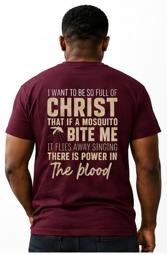 Men's Maroon Christian Graphic T-Shirt