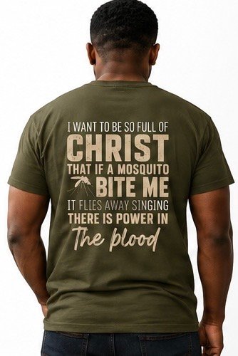 Christian Graphic Olive Green T-Shirt