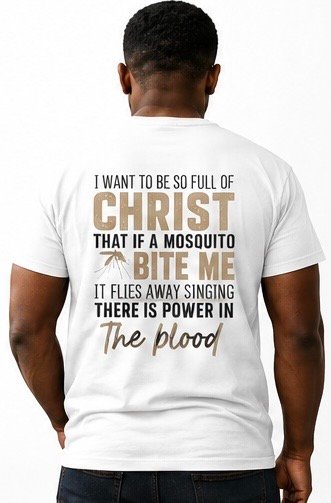 White Christian Graphic Print T-Shirt