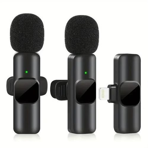 Dual Wireless Lavalier Microphone for iPhone Lightning