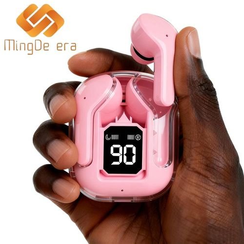 MingDe Era Pink Wireless Earbuds with LED Display