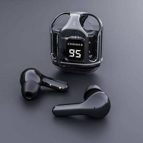 Transparent Wireless Earbuds with LED Power Display